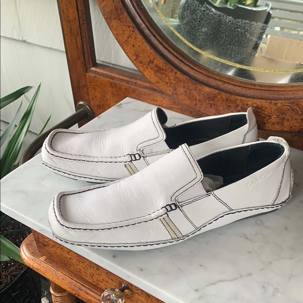 Calvin Klein Men's White Loafers